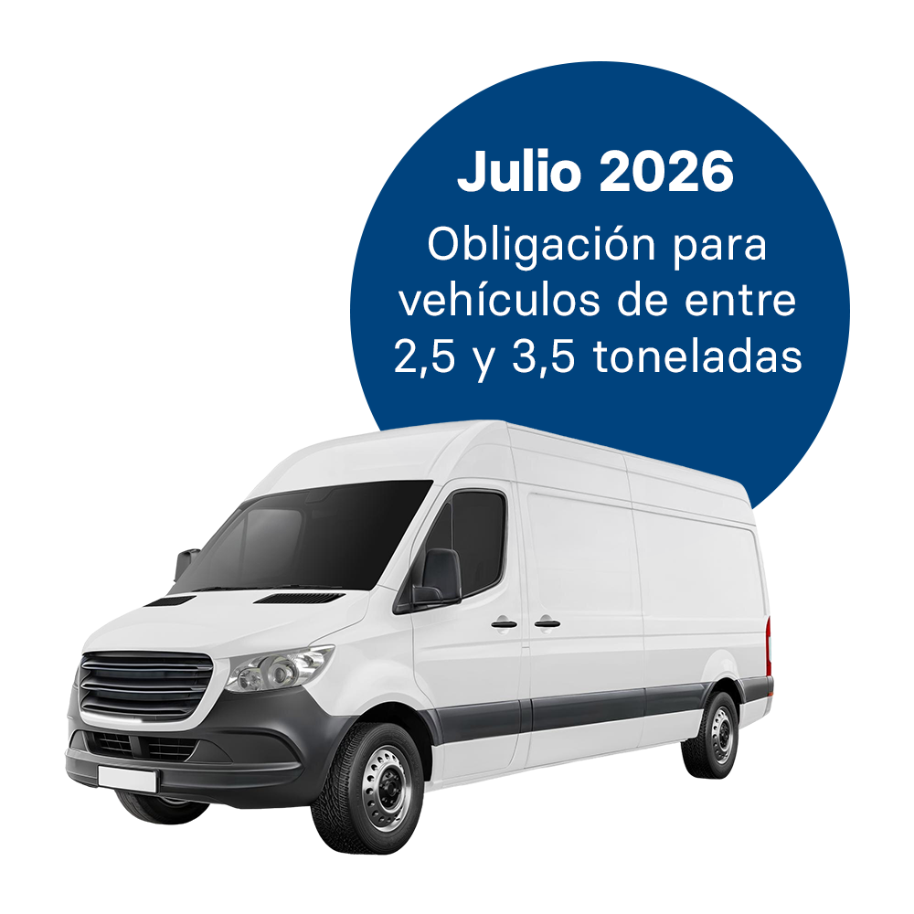 En julio de 2026 la obligación de instalar tacógrafo para vehículos de entre 2,5 y 3,5 toneladas En julio de 2026 la obligación de instalar tacógrafo para vehículos de entre 2,5 y 3,5 toneladas